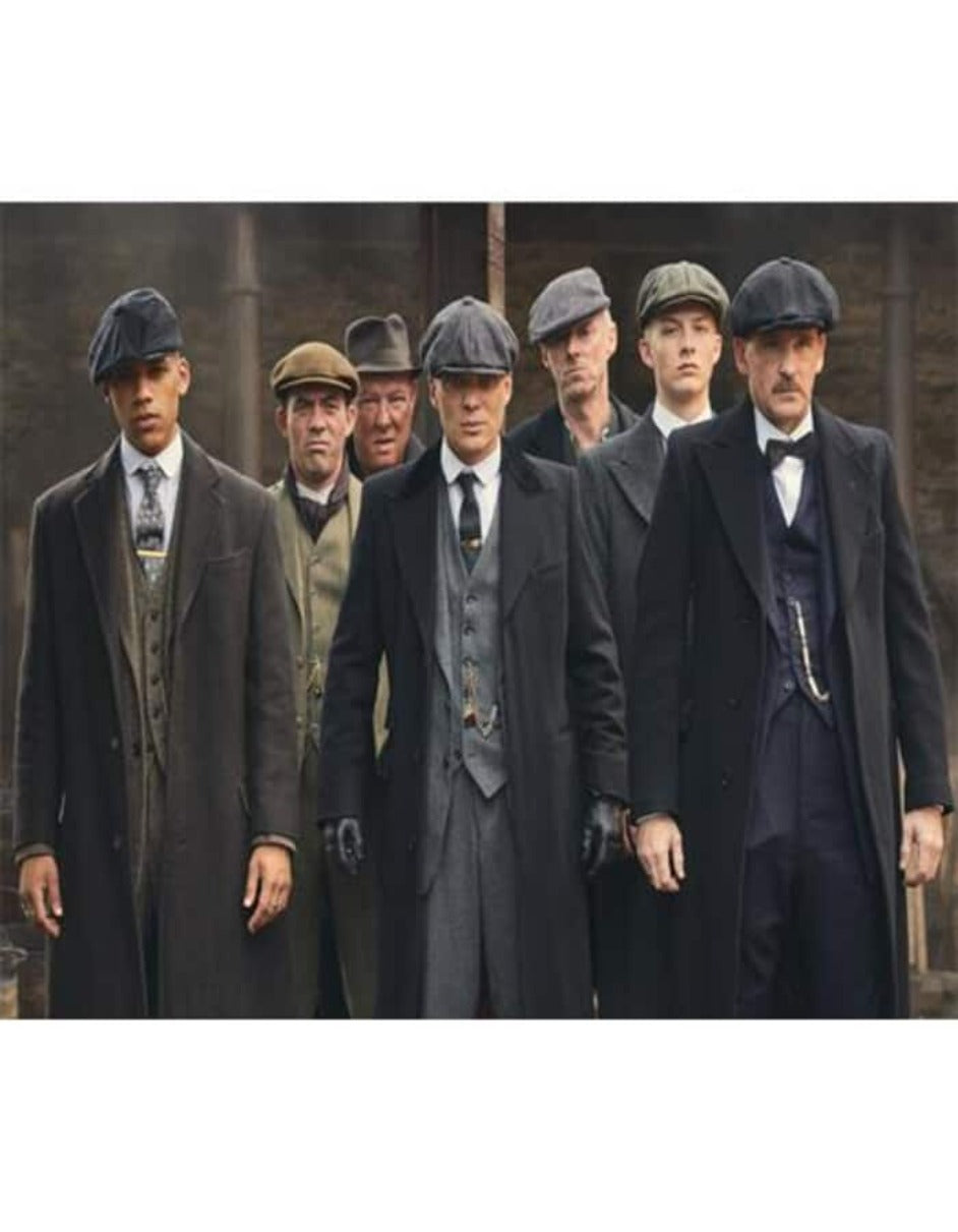 Mens Overcoat - Topcoat For Men - Winter Fabric - Peaky Blinder Black Fabric Overcoat 1   - from alligatorwarehouse.com