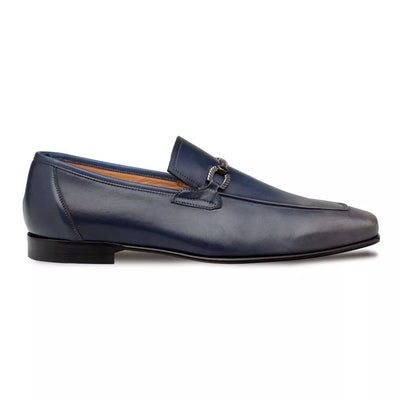 Mezlan Brunello Pearl Grey/Navy Two-Tone Bit Loafer 3   - from alligatorwarehouse.com