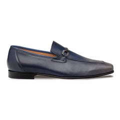 Mezlan Brunello Pearl Grey/Navy Two-Tone Bit Loafer