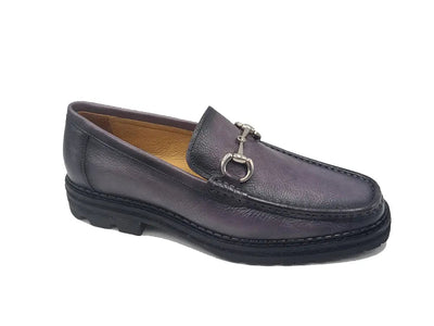 Horsebit Loafer Lug Sole 2 KS623-01Gray8  - from alligatorwarehouse.com