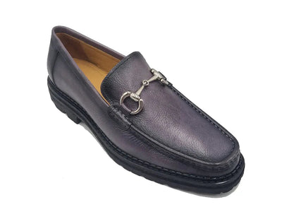 Horsebit Loafer Lug Sole 3 KS623-01Gray8  - from alligatorwarehouse.com