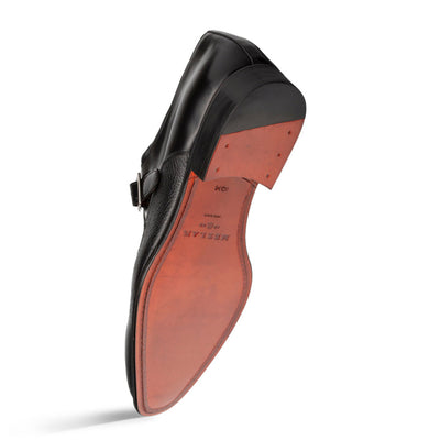 Pego Monk Strap Black Deerskin Shoes By Mezlan Made In Spain Brand 4   - from alligatorwarehouse.com