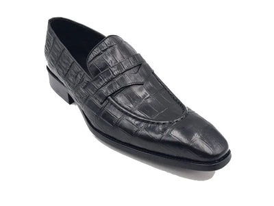 Penny Loafer Features Alligator Embossed Calfskin 8 KS503-06WHISKY105  - from alligatorwarehouse.com