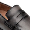 Avenue Rubber Sole Penny Loafer Dark Grey By Mezlan Made In Spain Brand 3   - from alligatorwarehouse.com