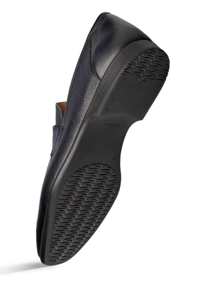 Deerskin Penny Loafer Blue By Mezlan Made In Spain Brand 2   - from alligatorwarehouse.com