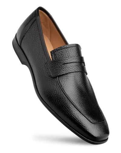 Deerskin Penny Loafer Black By Mezlan Made In Spain Brand 1   - from alligatorwarehouse.com