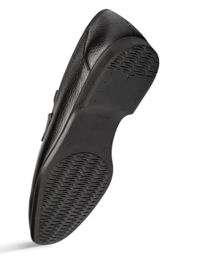 Deerskin Penny Loafer Black By Mezlan Made In Spain Brand 4   - from alligatorwarehouse.com