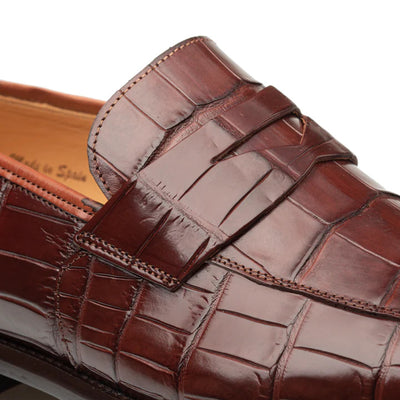 Piccolo Alligator Penny Loafer Sport By Mezlan Made In Spain Brand 5   - from alligatorwarehouse.com