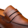 Mezlan Cognac Burnished Calfskin Penny Loafer 4   - from alligatorwarehouse.com