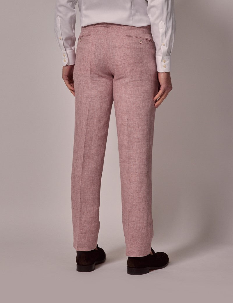 Mens Linen Suit For Beach Wedding - Summer  Suit in Pink