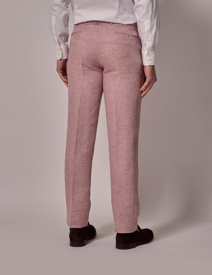 Mens Linen Suit For Beach Wedding - Summer  Suit in Pink