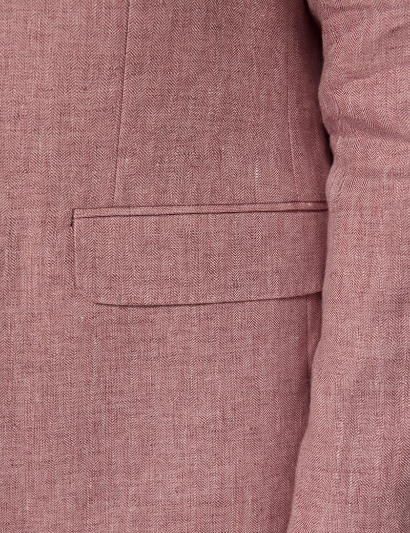 Mens Linen Suit For Beach Wedding - Summer  Suit in Pink