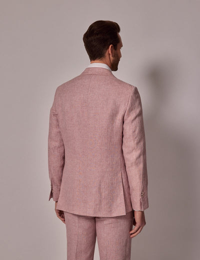 Mens Linen Suit For Beach Wedding - Summer  Suit in Pink 6 1D-7810  - from alligatorwarehouse.com