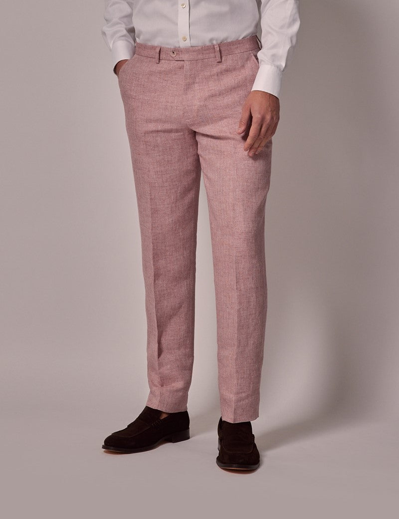 Mens Linen Suit For Beach Wedding - Summer  Suit in Pink