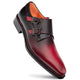 Pintor Burgundy Bi-Tone Double Monk Strap Shoes By Mezlan Made In Spain Brand
