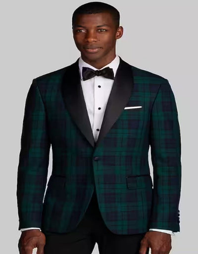 Plaid Dinner Jacket - Green Tartan Sportcoat 1   - from alligatorwarehouse.com
