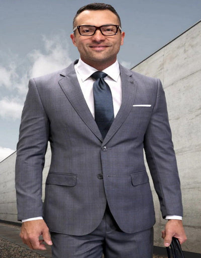 Mens 3 Piece 100 Percent Wool Suit - Affordable Italian Super 150's Fabric in Plaid Texture Fabric in Color Oxford - Online Special 1   - from alligatorwarehouse.com