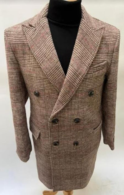 Mens Plaid Overcoat - Peacoat - Plaid Topcoats 1   - from alligatorwarehouse.com