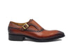 Plain Toe Single Monk Loafer 3 KS503-05COGNAC8  - from alligatorwarehouse.com
