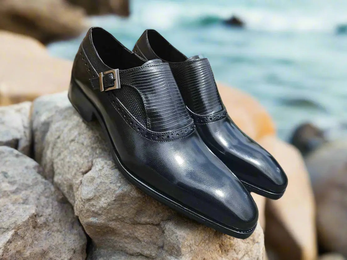 Plain Toe Single Monk Loafer Carrucci