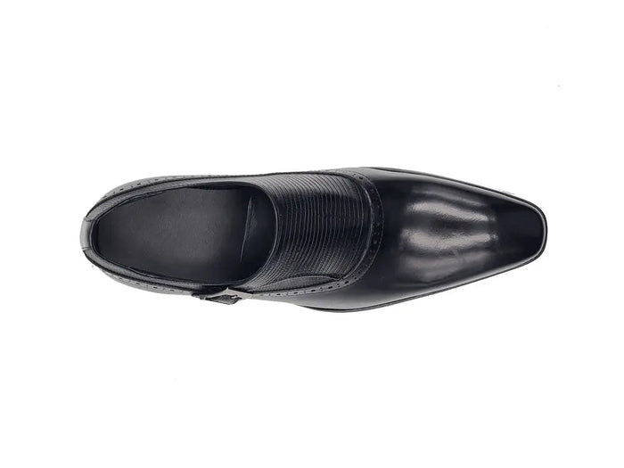 Carrucci Plain Toe Single Monk Loafer