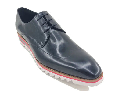 Plain Toe Wing-tip Stitching Blucher style Oxford 15 KS550-04BLUE8  - from alligatorwarehouse.com
