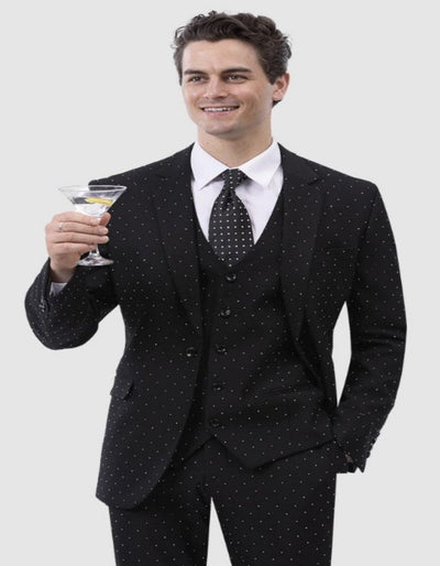 Polka Dot Suit Black and White Dots - Polka Dot Blazer with Black Pants 1   - from alligatorwarehouse.com