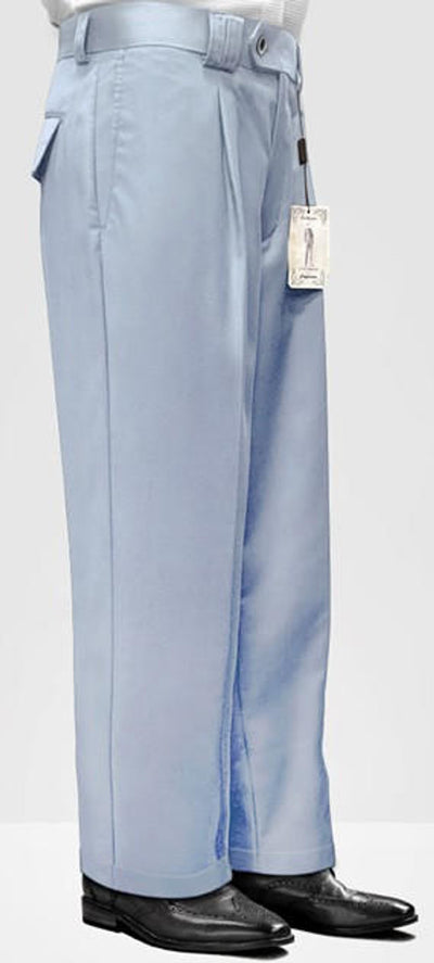 Statement Mens Powder Blue Wool Wide Leg Pants 1   - from alligatorwarehouse.com