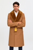 Mens Full Length And Cashmere Overcoat - Winter Topcoats - Light Brown Coat - Dark Camel - Vecuna Color 5   - from alligatorwarehouse.com