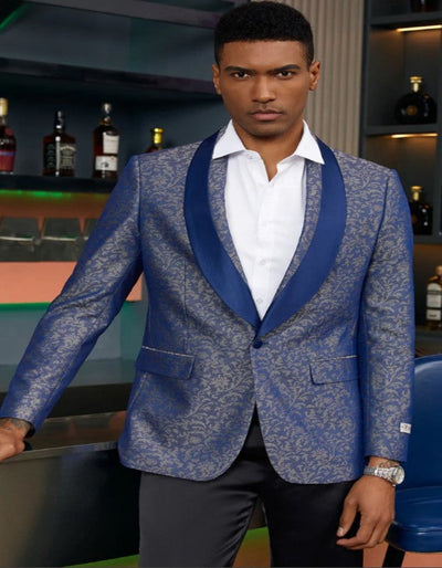 Blue Prom Suit - Blue One Button Tuxedo Jacket Homecoming Outfits For Guys Blue 1   - from alligatorwarehouse.com