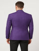 Mens Purple Paisley Tuxedo ƒ?? 3 Piece Suit with Bow Tie and Black Pants | Wedding & Prom Outfit - Slim Fitted 3   - from alligatorwarehouse.com