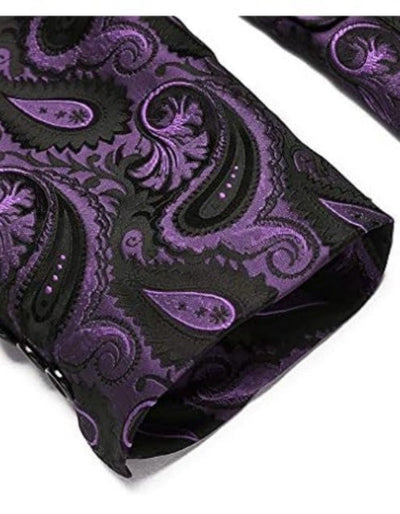 Mardi Gras Purple Tuxedo Dinner Jacket - Purple Paisley Blazer 5   - from alligatorwarehouse.com