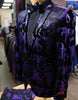Mardi Gras Suit - Purple and Black Paisley Tuxedo Dinner Jacket + Matching Pants - Slim Fitted 2   - from alligatorwarehouse.com