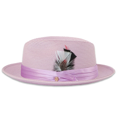 Tapa Crushable Straw Hat Fedora in Purple 2   - from alligatorwarehouse.com