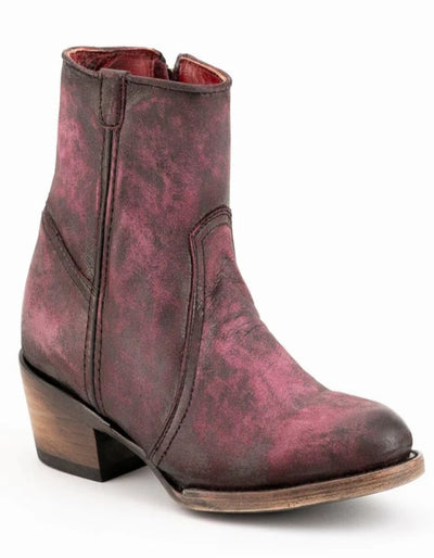Ferrini Women's Stacey Round Toe Ankle Boots Handcrafted - Purple 2 61011-48-060-B  - from alligatorwarehouse.com