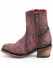 Ferrini Women's Stacey Round Toe Ankle Boots Handcrafted - Purple 6 61011-48-060-B  - from alligatorwarehouse.com