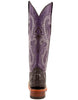 Ferrini Women's Rancher Square Toe Boots Crocodile Print - Black/Purple 4 90493-04-060-B  - from alligatorwarehouse.com