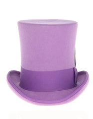 Victorian Steampunk Top Hat - 1800 19th Century - Dressy Loden Felt Top Purple Hat