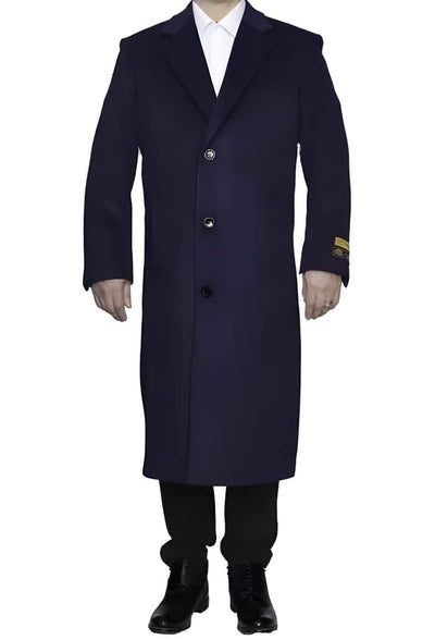 Mens Overcoat Mens Topcoat Mens Purple 3 Button Wool Dress Top Coat - Three Quarter 34 Inch Length 1   - from alligatorwarehouse.com