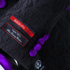 Mens Black With Purple Velvet Lapel 3-Piece Tailored-Fit Tuxedo 3   - from alligatorwarehouse.com