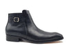 Python Printed Calfskin Buckle Strap Boot 4 KB478-21EBLACK75  - from alligatorwarehouse.com