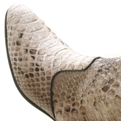 Los Altos Men’s Natural Genuine Python Snakeskin Leather Ankle Boots 5   - from alligatorwarehouse.com
