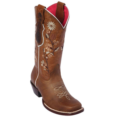Floral Cowgirl Boots - Honey 1   - from alligatorwarehouse.com