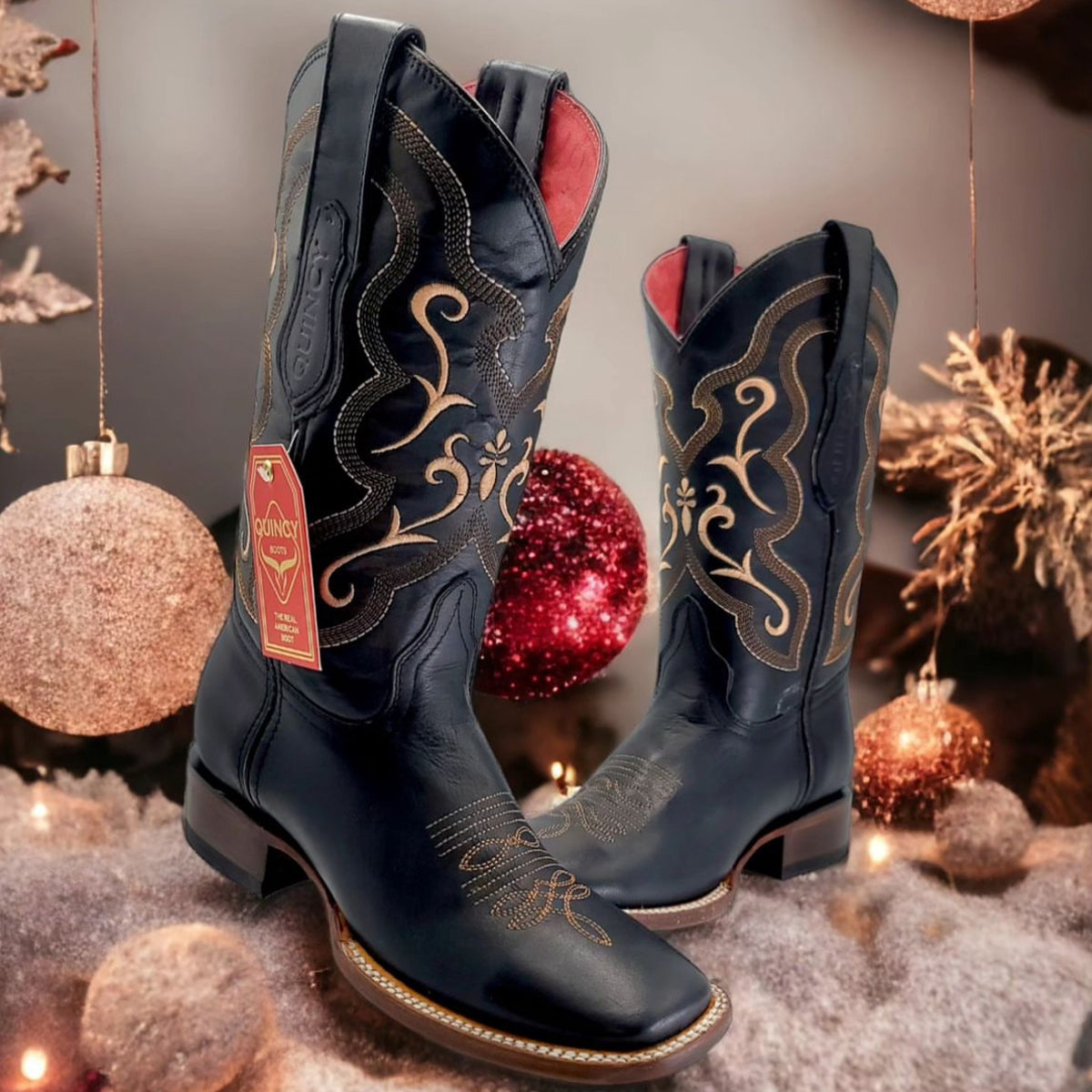 Women's Black Cowboy Boots 2 Q3225405M:Q3225405050M  - from alligatorwarehouse.com