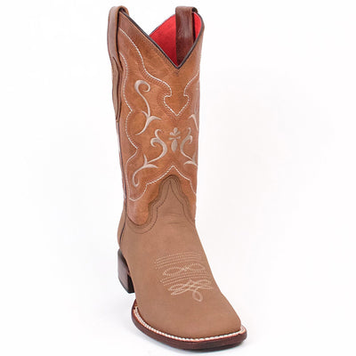 Square Toe Tan Cowgirl Boots 1 Q3226231M:Q3226231050M  - from alligatorwarehouse.com