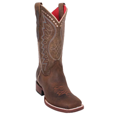 Brown Wide Square Toe Cowgirl Boots 1 Q322A5007M:Q322A5007050M  - from alligatorwarehouse.com