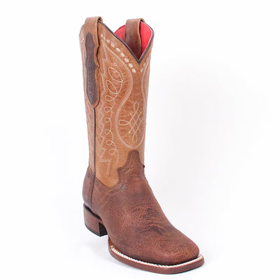 Women's Tobacco Wide Square Toe Boots 1 Q322A5059M:Q322A5059050M  - from alligatorwarehouse.com