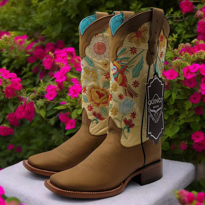 Hummingbird On Flowers Cowgirl Boots 2   - from alligatorwarehouse.com