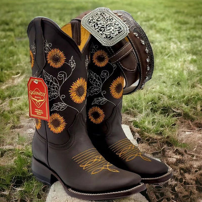 Women's Sunflower Cowboy Boots 4 Q322G6294M:Q322G6294050M  - from alligatorwarehouse.com
