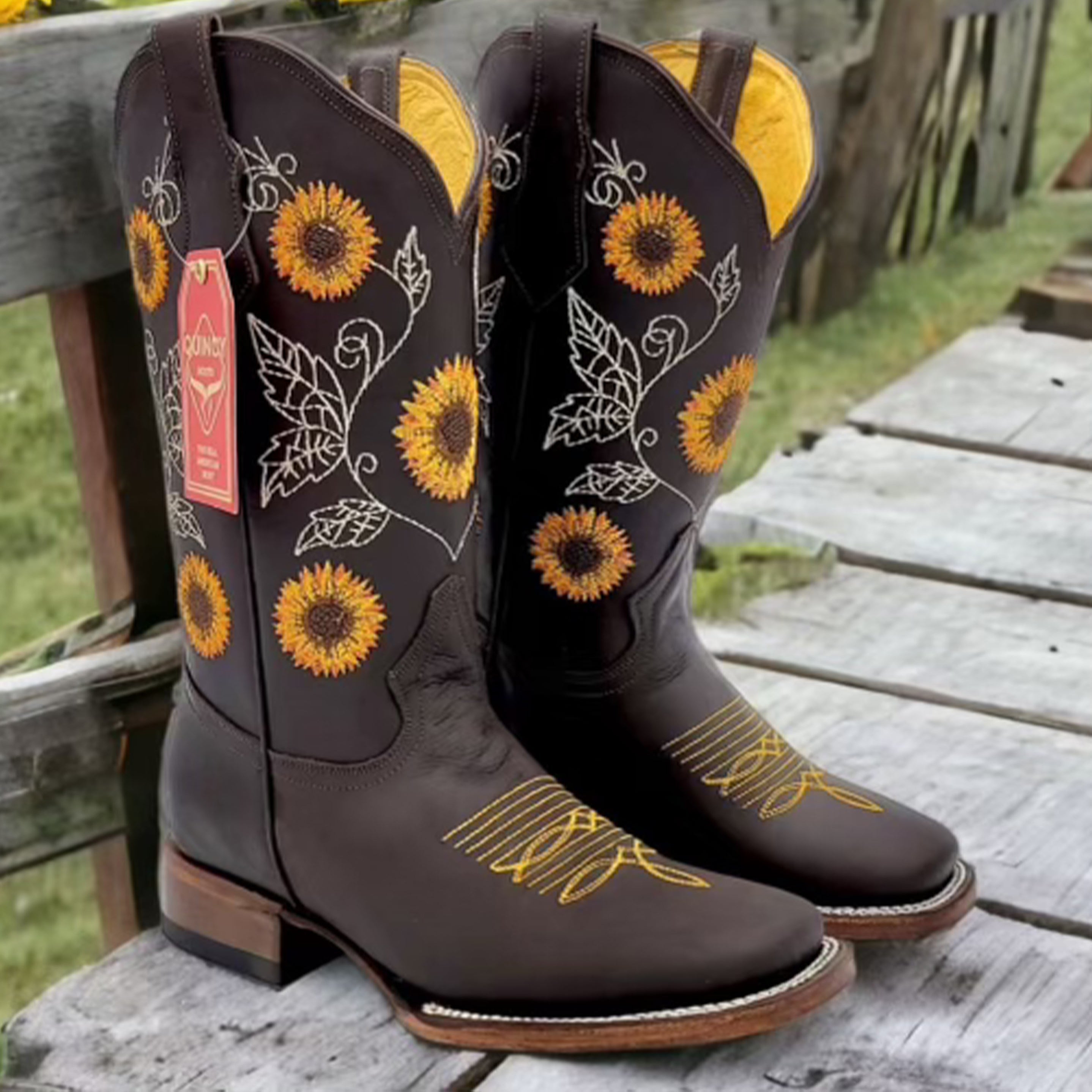 Women's Sunflower Cowboy Boots 2 Q322G6294M:Q322G6294050M  - from alligatorwarehouse.com